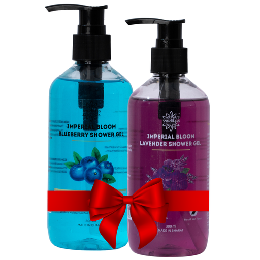 Vaiditya Combo: Imperial Bloom Lavender Shower Gel & Imperial Bloom Blueberry Shower Gel for Luxurious, Refreshing Showers